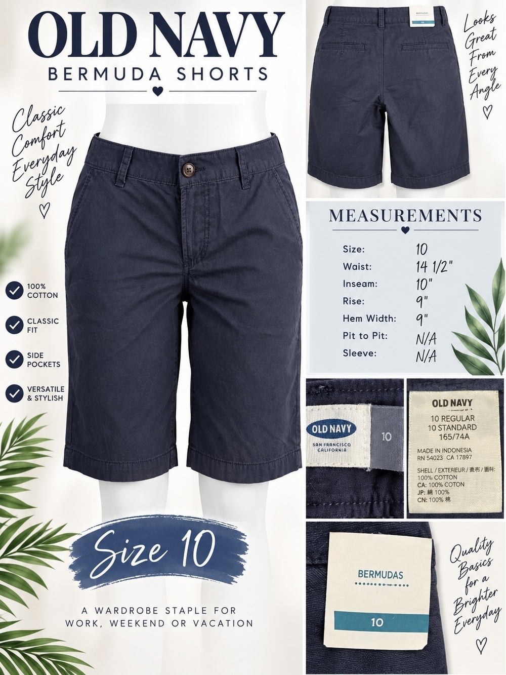Old Navy Bermuda Shorts – Size 10